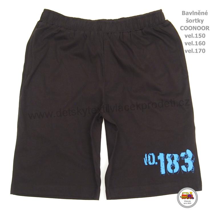 Chlapecké šortky/bermudy COONOOR 19-004 černé s modrou vel.150