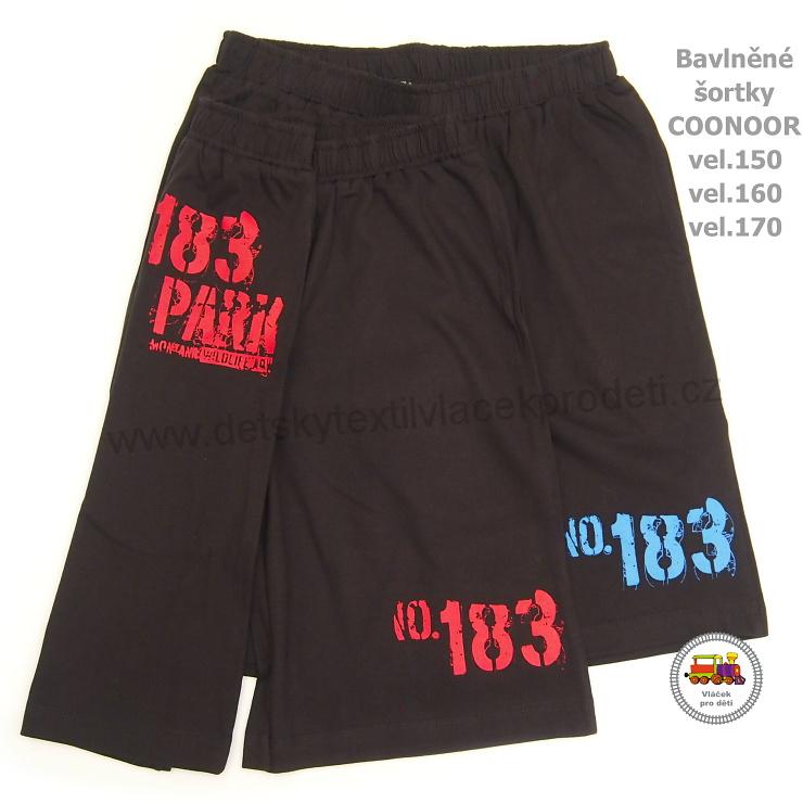 Chlapecké šortky/bermudy COONOOR 19-004 černé s červenou vel.150