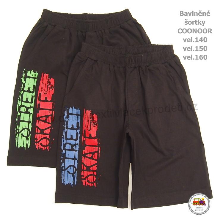 Chlapecké šortky/bermudy COONOOR 19-003 černé s modrou vel.150