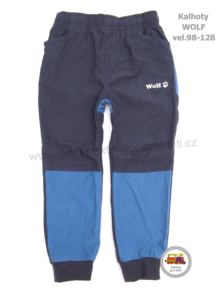Kalhoty/tepláky sportovní (manšestrové) Wolf T2151 šedé vel. 98