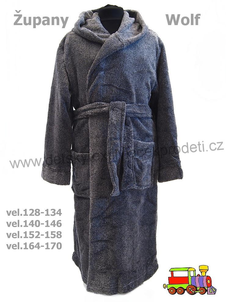 Chlapecký župan Wolf Z2694 šedý vel.128-134
