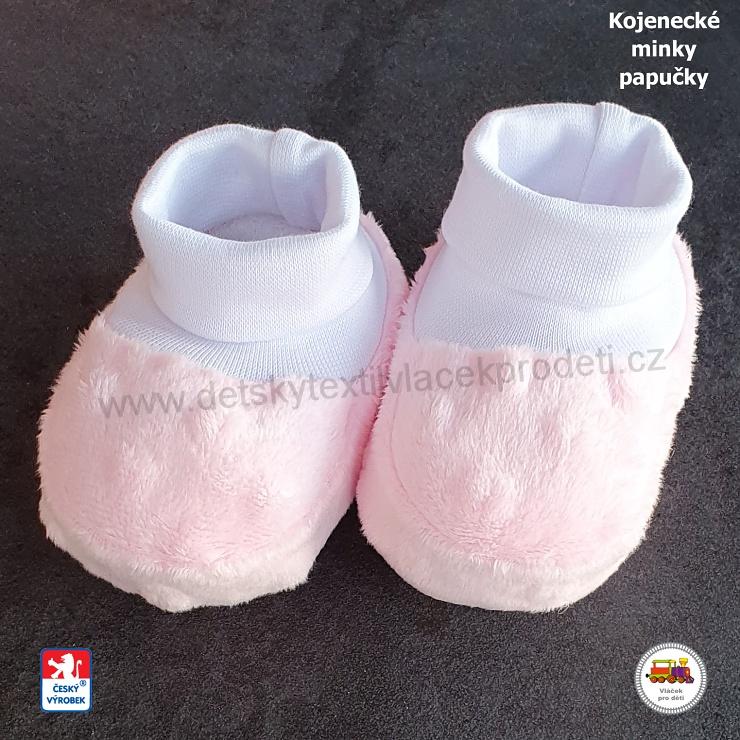 NOVINKA-Kojenecké papučky MINKY