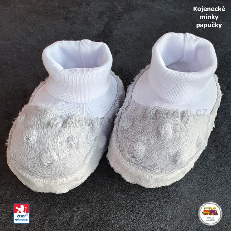 NOVINKA-Kojenecké papučky MINKY