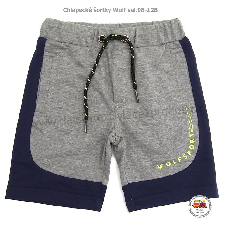 Chlapecké šortky/kraťasy Wolf T2131B WOLF SPORT šedé vel.104