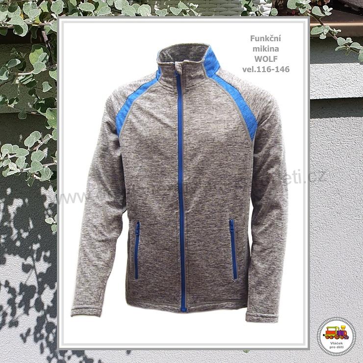Chlapecká mikina funkční Wolf M2146 šedá vel.140