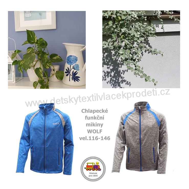 Chlapecká mikina funkční Wolf M2146 šedá vel.140