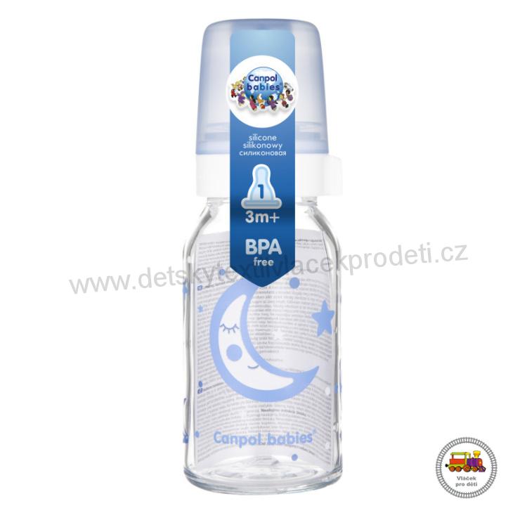 Lahev skleněná s úzkým hrdlem NIGHT DREAMS 120ml 42/102 modrá