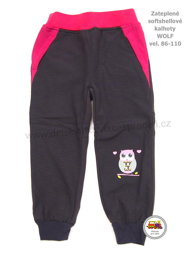 Softshellové kalhoty zateplené Wolf B2191 šedorůžové vel. 86