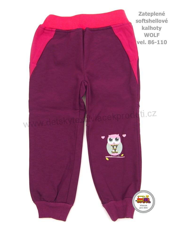 Softshellové kalhoty zateplené Wolf B2191 fialovorůžové vel. 86