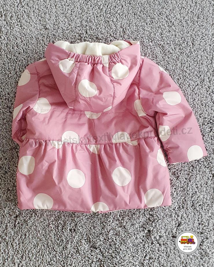 Bunda zimní Bembi KT261 růžová s puntíky vel. 74