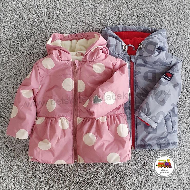 Bunda zimní Bembi KT261 růžová s puntíky vel. 74