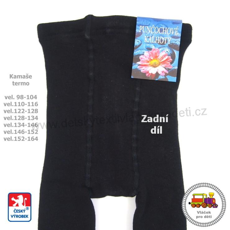 Termo punčocháče/kamaše/spodky černé bez šlapky vel. 98 až 164