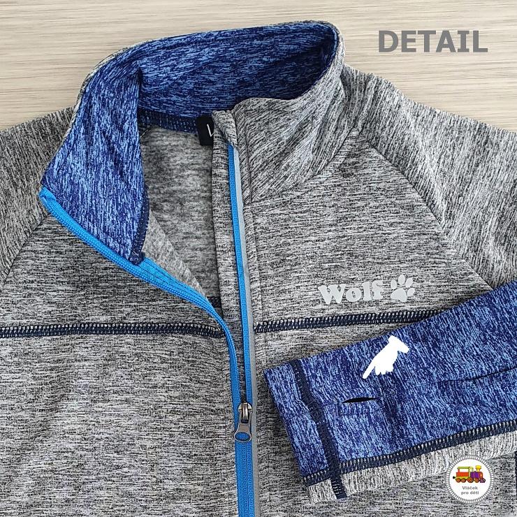 Chlapecká mikina funkční Wolf M2244 šedá vel.146