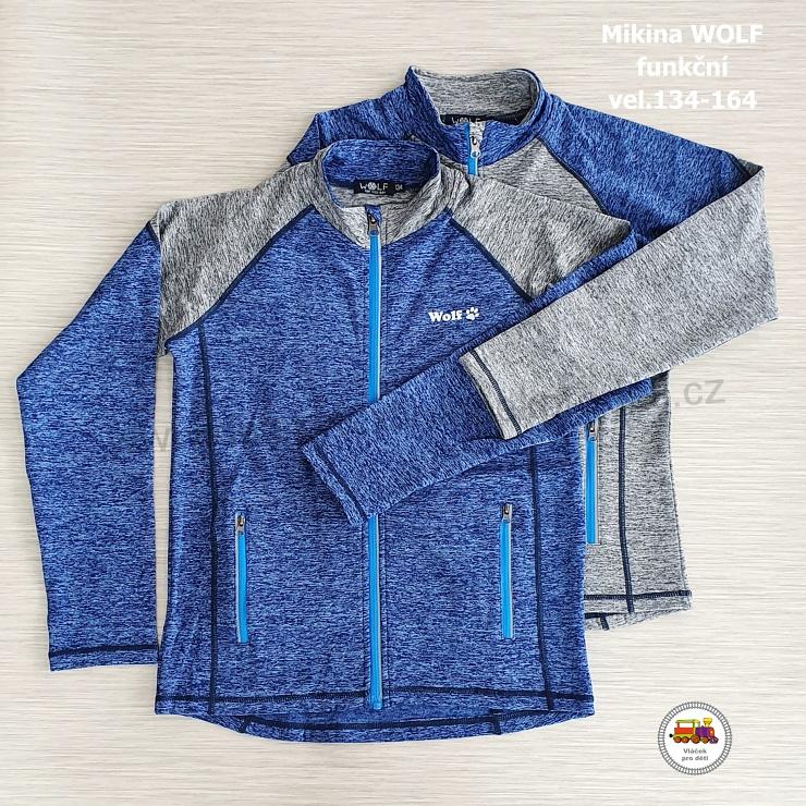 Chlapecká mikina funkční Wolf M2244 šedá vel.146