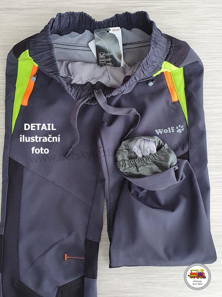 Softshellové kalhoty nezateplené Wolf B2284 černé vel.146
