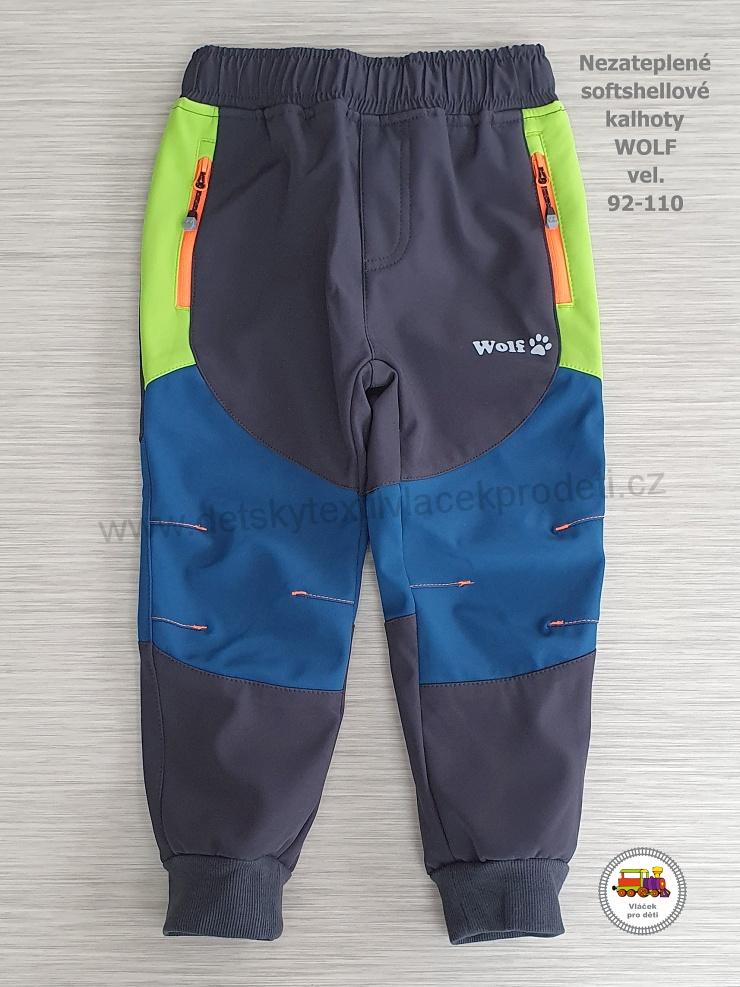 Softshellové kalhoty nezateplené Wolf B2283 šedé vel. 92