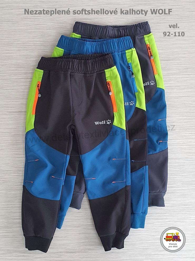 Softshellové kalhoty nezateplené Wolf B2283 šedé vel. 92