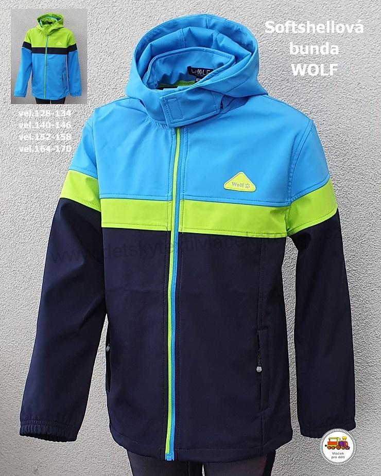 Softshellová bunda nezateplená Wolf B2265 tmavě modrá /V2/ vel.128-134