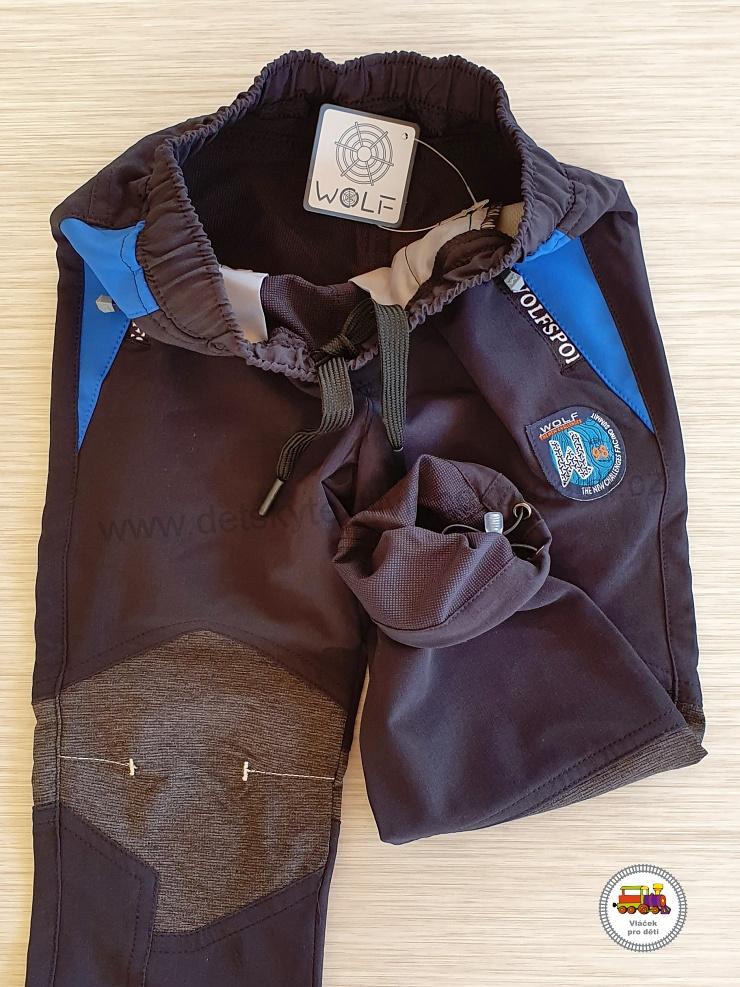 Softshellové kalhoty letní Wolf B2286 černomodré vel.110