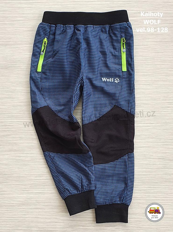 Kalhoty/tepláky sportovní (manšestrové) Wolf T2251 černomodré vel.104
