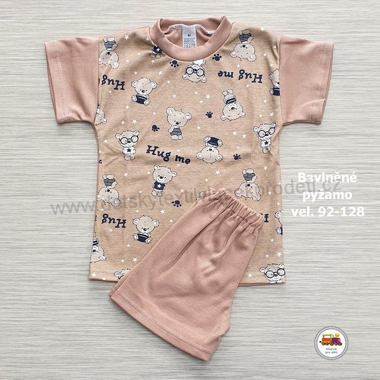 Dětské pyžamo letní /904/ Medvídek na béžové vel. 86