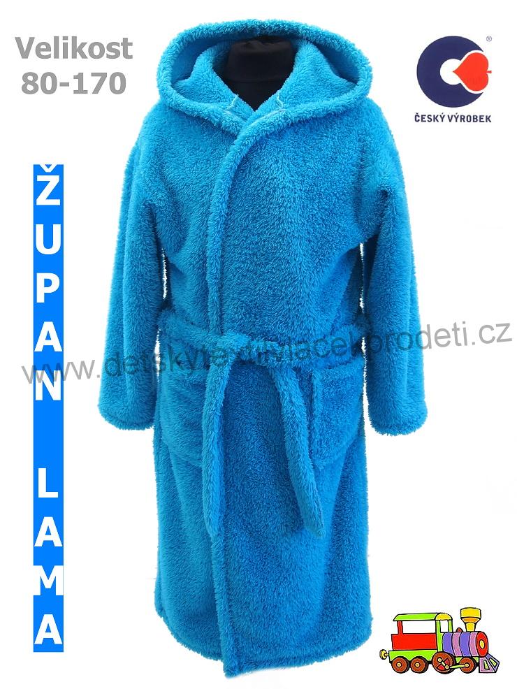Dětský župan Lama tmavší tyrkys vel. 98