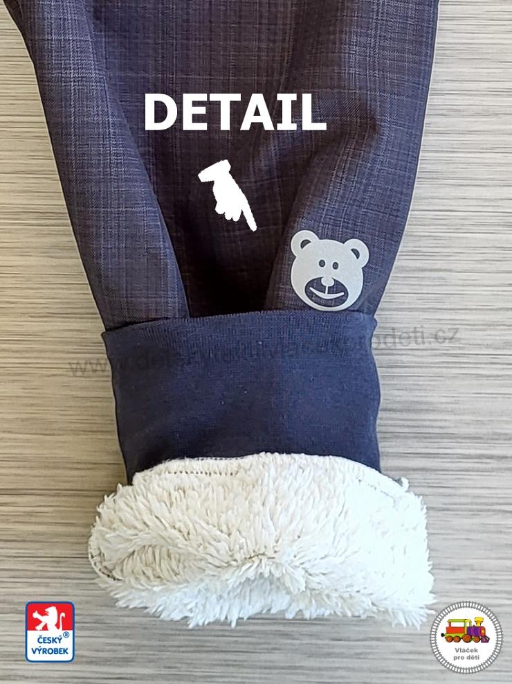 Softshellové kalhoty zateplené kožíškem STYLSPARK šedé vel. 74