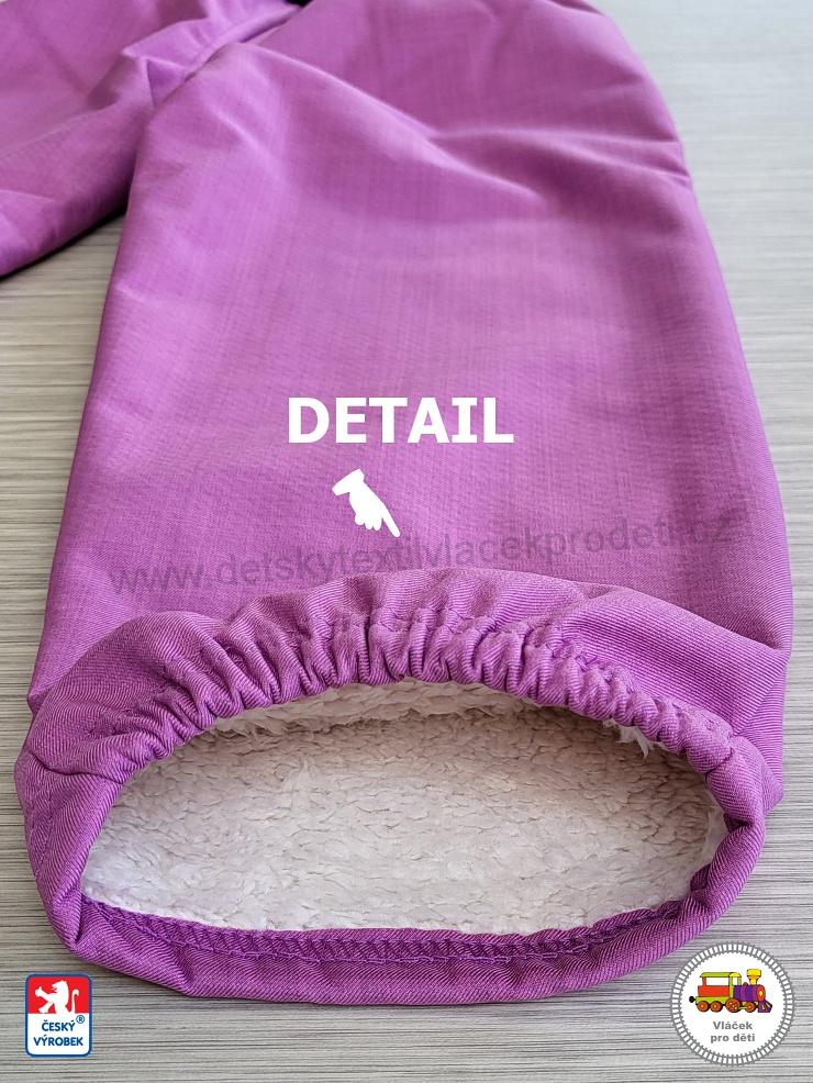 Softshellové kalhoty zateplené kožíškem STYLSPARK růžové vel.110