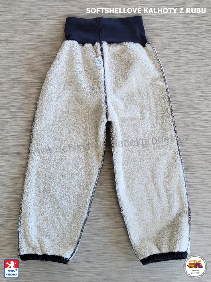 Softshellové kalhoty zateplené kožíškem STYLSPARK černé vel.110