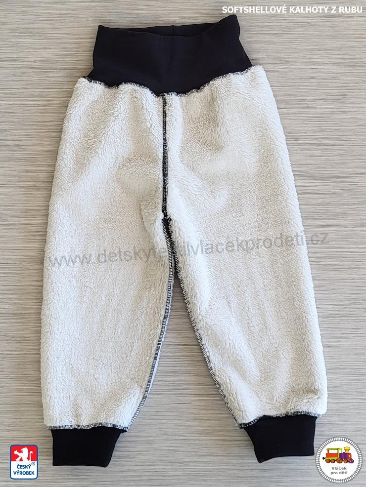 Softshellové kalhoty zateplené kožíškem STYLSPARK černé vel. 86