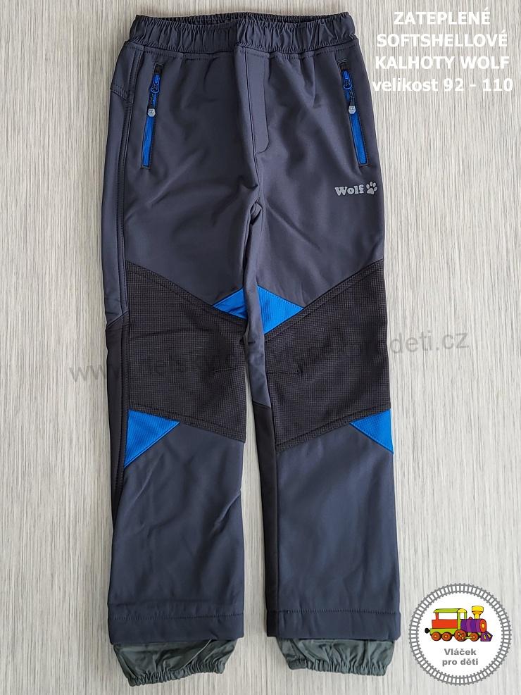 Softshellové kalhoty zateplené Wolf B2293 šedé vel.104