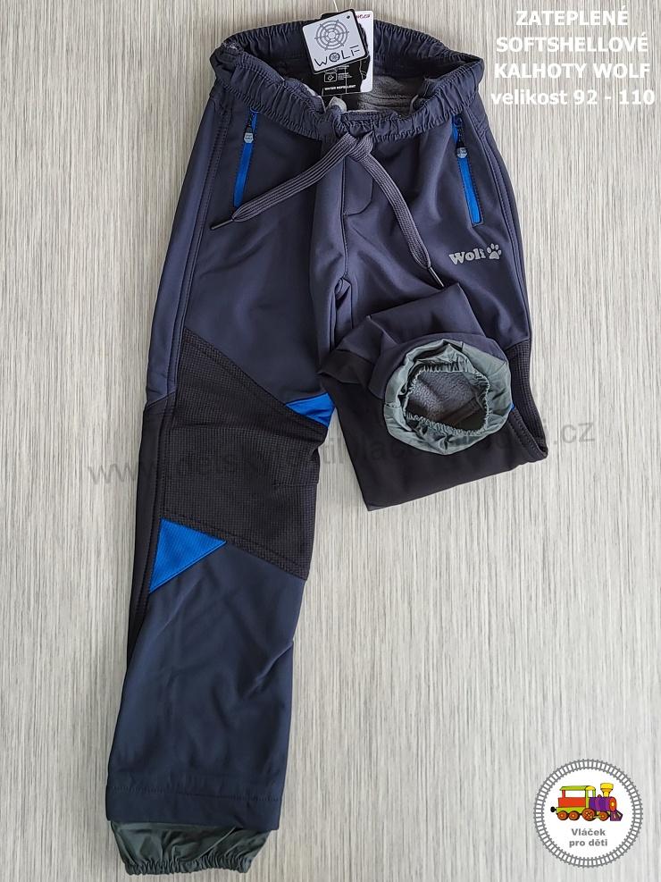 Softshellové kalhoty zateplené Wolf B2293 šedé vel.104