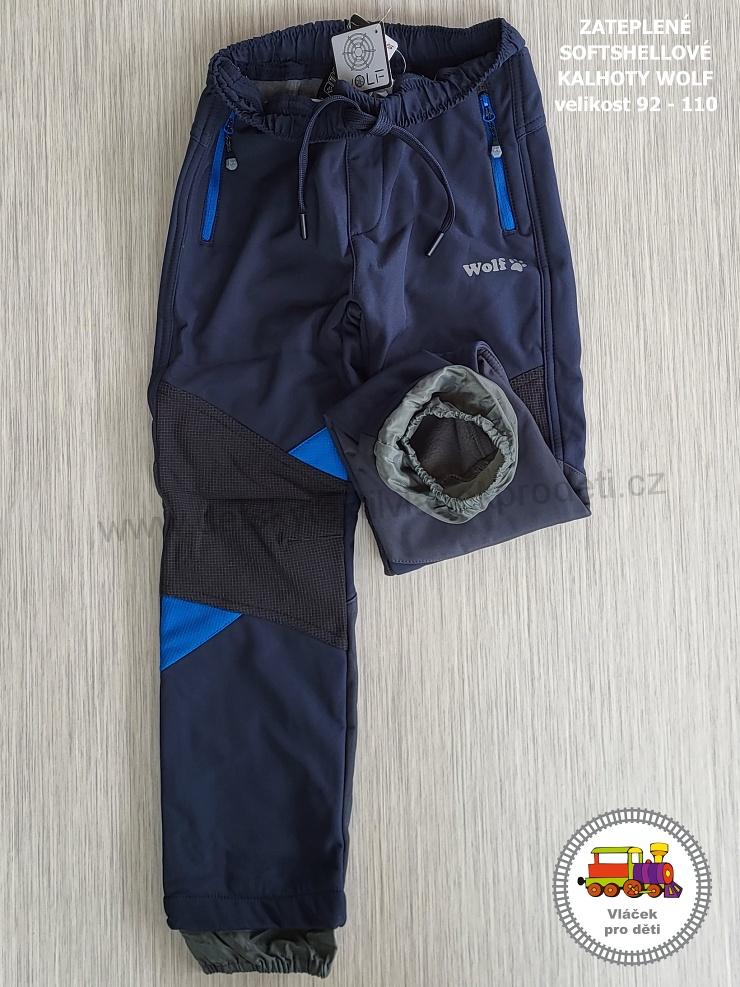 Softshellové kalhoty zateplené Wolf B2293 modré vel. 92