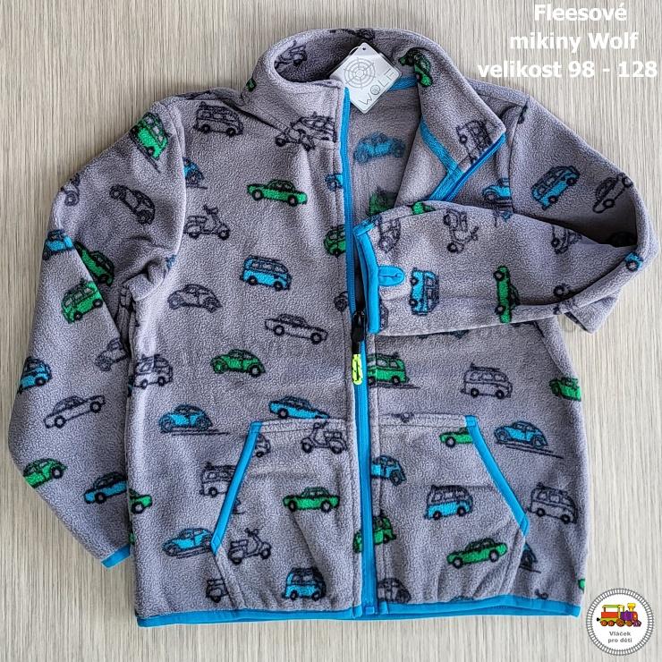 Mikina fleesová chlapecká Wolf B2247 šedá vel.122