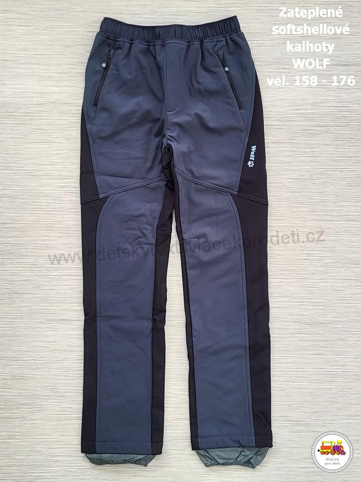 Softshellové kalhoty zateplené Wolf B2298 šedé vel.158
