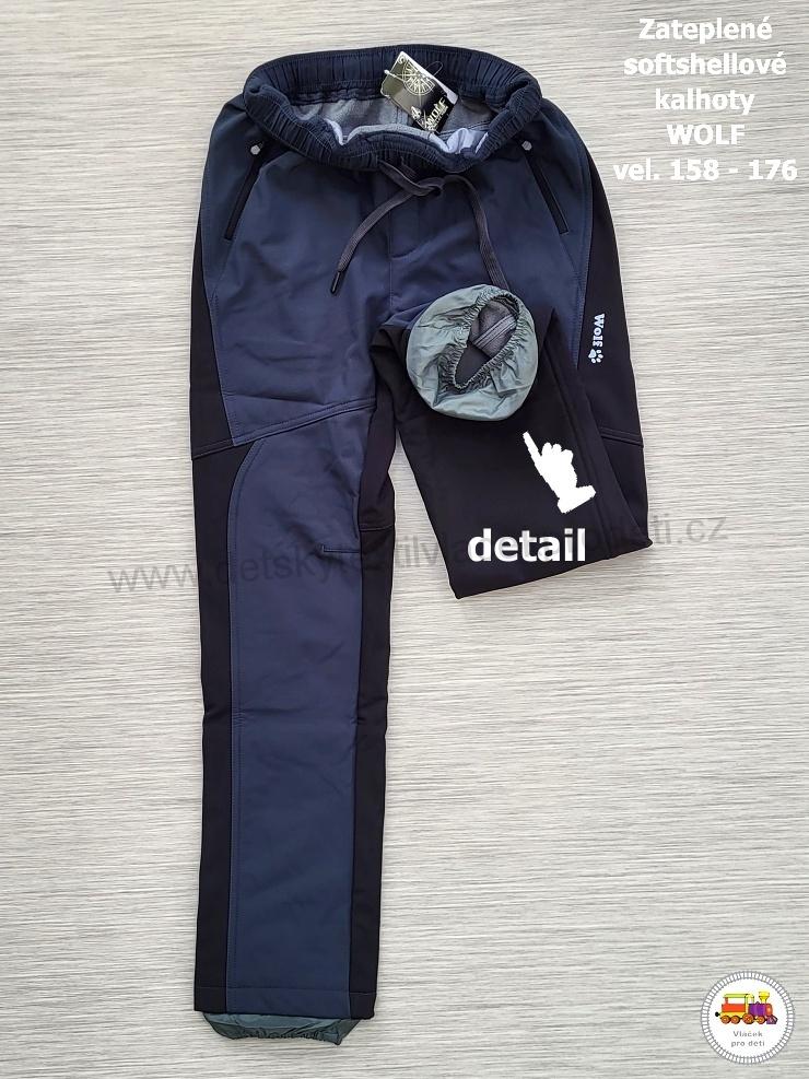 Softshellové kalhoty zateplené Wolf B2298 šedé vel.158