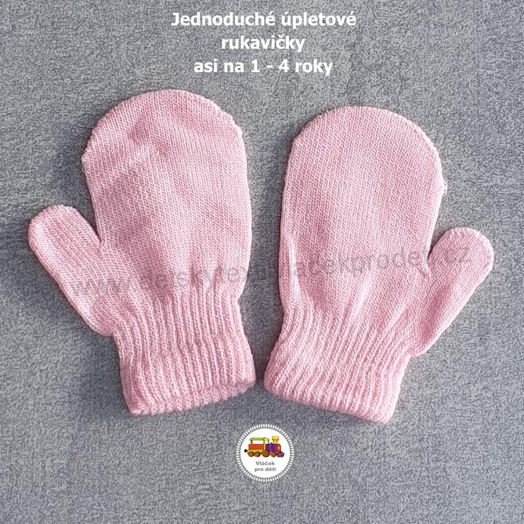 NOVÉ NASKLADNĚNÍ - Rukavice palčáky úpletové jedna vrstva 1-4 roky