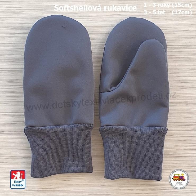 NOVÉ NASKLADNĚNÍ-Softshellové rukavice STYLSPARK 15cm (1-3roky) a 17cm (3-5let)
