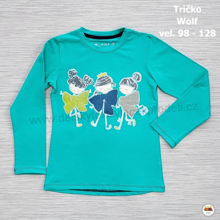 Dívčí tričko Wolf S2241B FRIENDS zelené vel.110