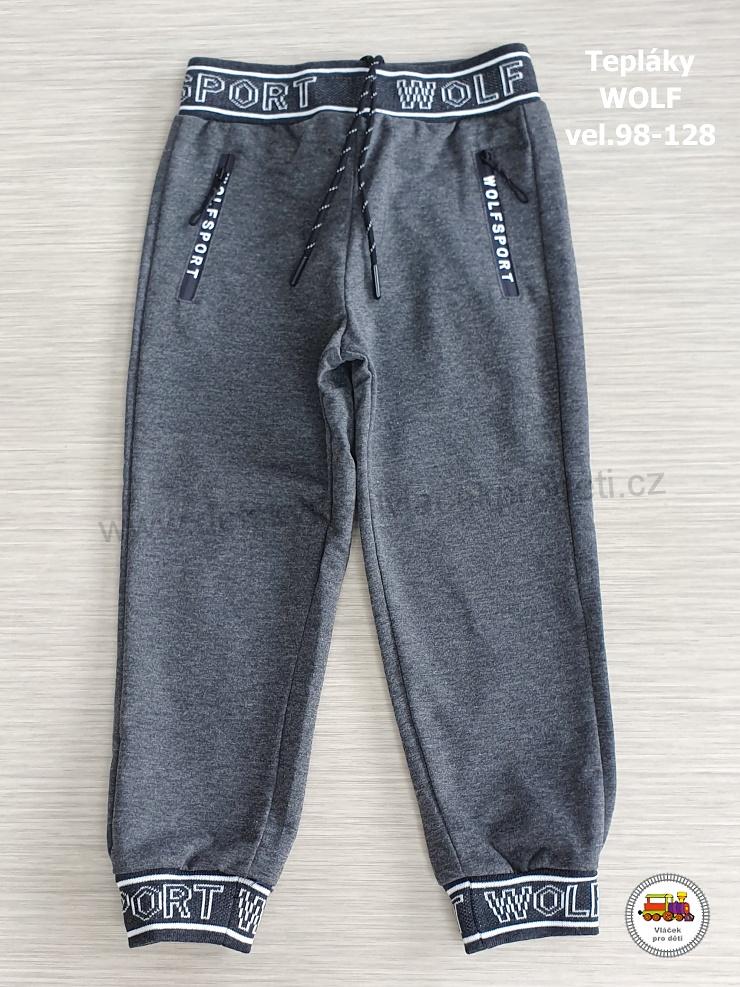 Chlapecké tepláky Wolf T2177D WOLF SPORT šedé vel. 98