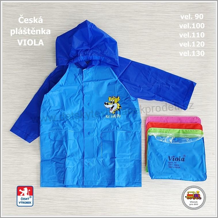 Dětská pláštěnka Viola 5906 BE HAPPY modrá vel.100