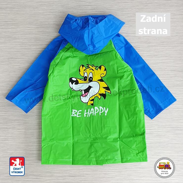 Dětská pláštěnka Viola 5907 BE HAPPY zelenomodrá vel.110
