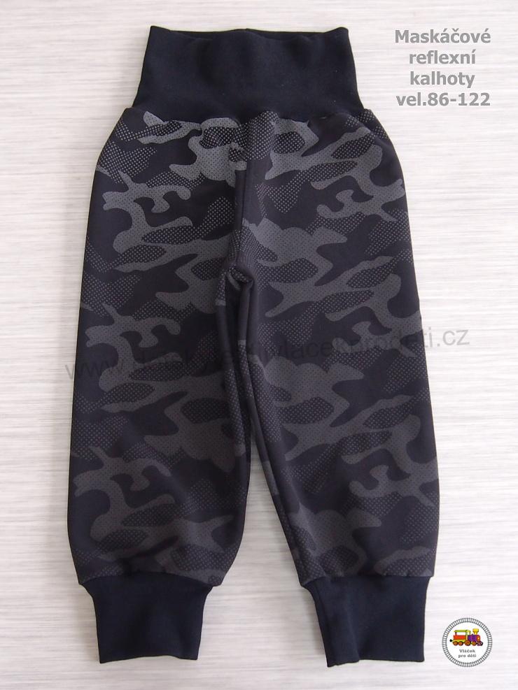 Softshellové kalhoty s fleesem reflexní STYLSPARK maskáčové vel. 92