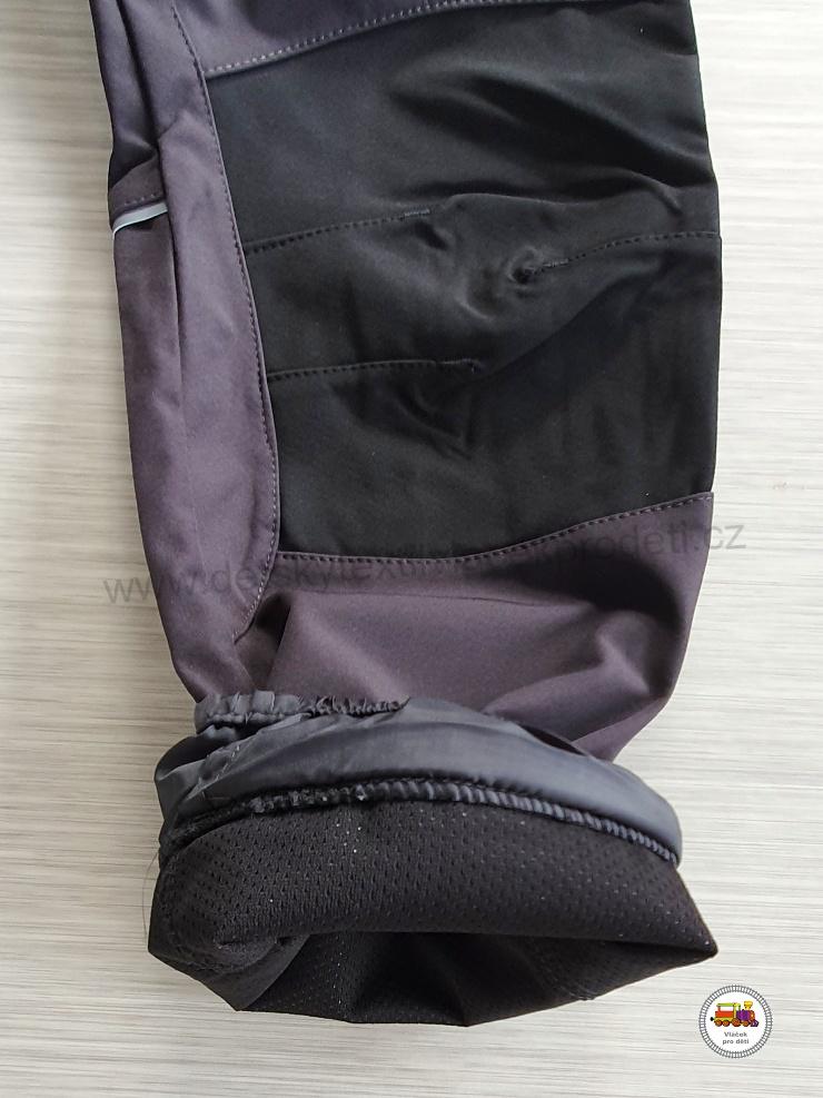 Kalhoty softshellové nezateplené Kugo HK1981-200Q černé s růžovou vel.158