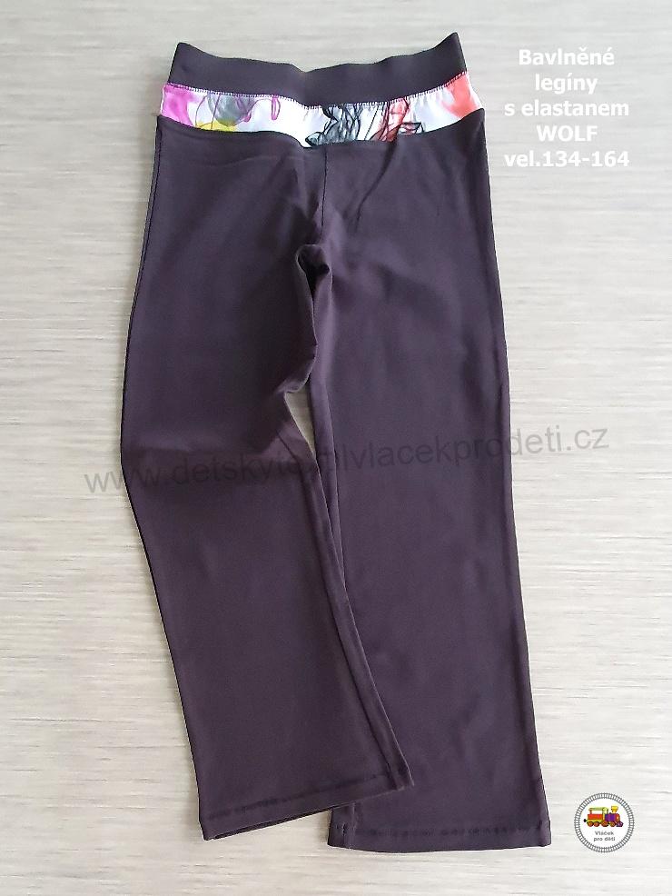Legíny bavlněné s elastanem Wolf T2272 šedé vel.140