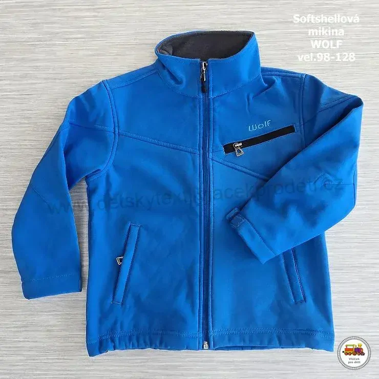 Mikina softshellová chlapecká Wolf B2297 modrá vel.122