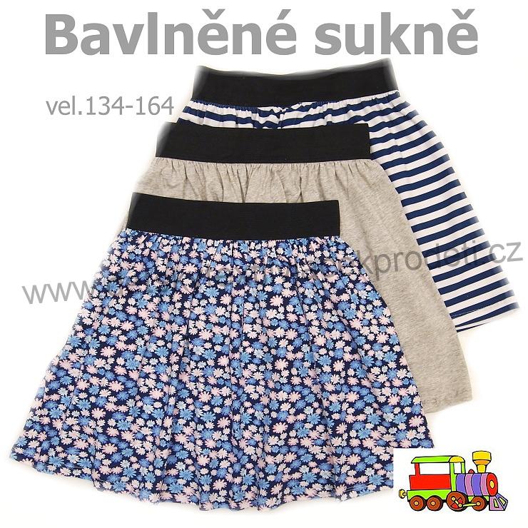 Sukně bavlněná Glo-Story GQZ-1338 šedá vel.134