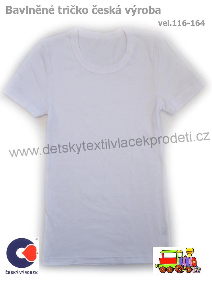 Chlapecký/dívčí nátělník bílý kr.rukáv Hektorek vel.116, 122, 128, 134, 140