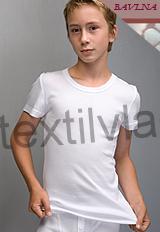 Chlapecký/dívčí nátělník bílý kr.rukáv Hektorek vel.116, 122, 128, 134, 140