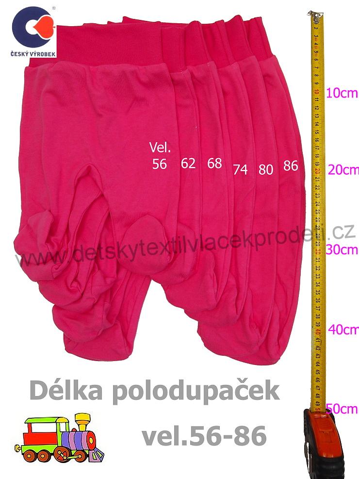 Kojenecké polodupačky se šlapkou bordó vel.86